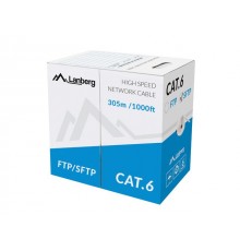 Lanberg LCS6-11CU-0305-S networking cable Grey 305 m Cat6 SF/UTP (S-FTP)