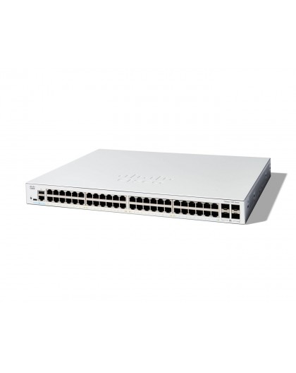 Cisco Catalyst 1300-48T-4X Managed Switch, 48 Port GE, 4x10GE SFP+, Limited Lifetime Protection (C1300-48T-4X)