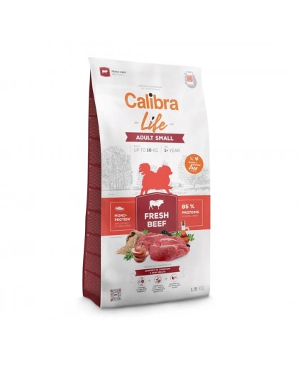 CALIBRA Dog Life Adult Small Fresh Beef - dry dog food - 1,5kg