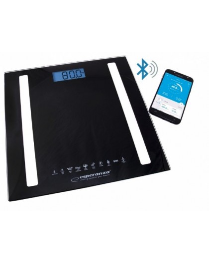Esperanza EBS016K personal scale Electronic personal scale Square Black