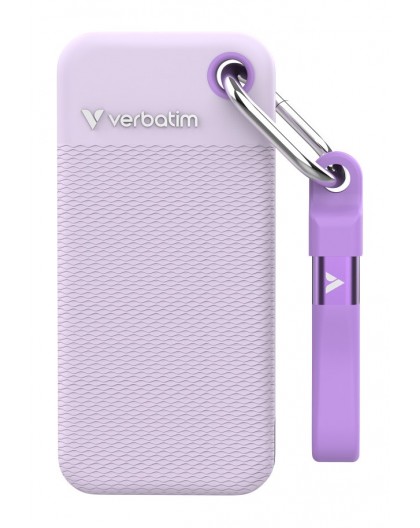 Verbatim Pocket SSD USB 3.2 Gen 2 1TB Purple incl. two rubber sleeves