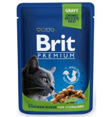 BRIT Premium Cat Chicken Sterilised - wet cat food - 100g