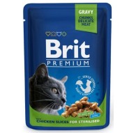 BRIT Premium Cat Chicken Sterilised - wet cat food - 100g