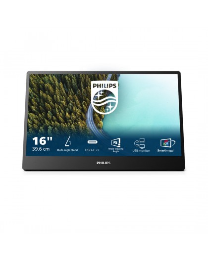 Philips 3000 series 16B1P3302D/00 computer monitor 39.6 cm (15.6") 1920 x 1080 pixels Full HD LED Black