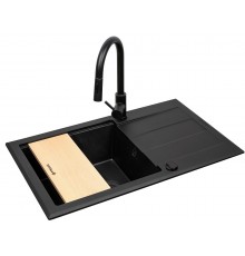 Set - PYRAMIS SPARTA PLUS LUX (78X48) 1B 1D sink + IDEA BLACK EDITION BATTERY - 070175802BE - Volcano