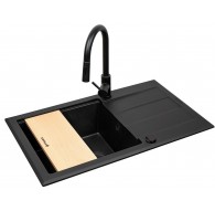Set - PYRAMIS SPARTA PLUS LUX (78X48) 1B 1D sink + IDEA BLACK EDITION BATTERY - 070175802BE - Volcano