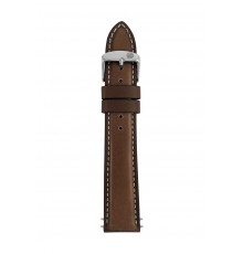 Zeppelin leather strap dark brown, 20 mm