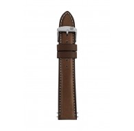 Zeppelin leather strap dark brown, 20 mm