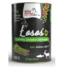 SYTA MICHA Salmon with deer, cranberries and asparagus - wet dog food - 400g