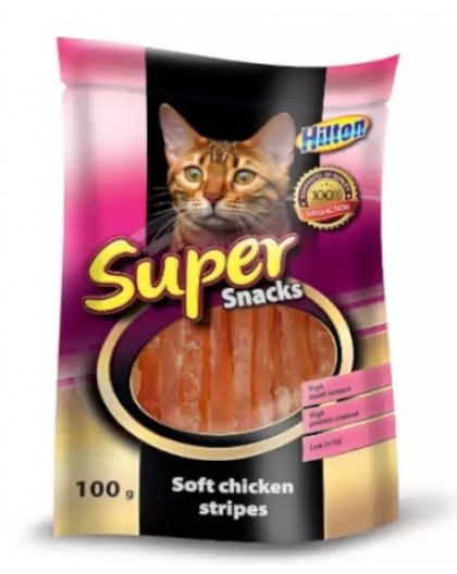 HILTON Soft chicken stripes - cat treats - 100g