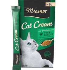 MIAMOR Cat Cream Chicken with vegetables - cat treats - 5x15g