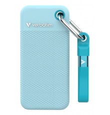 Verbatim Pocket SSD USB 3.2 Gen 2 1TB Polar Blue incl. two rubber sleeves