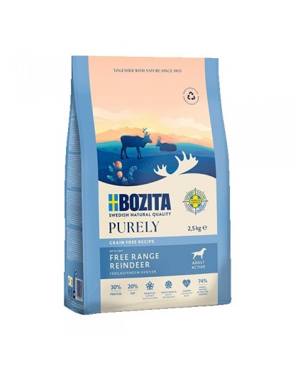BOZITA Purely Adult Reindeer - dry dog food - 2,5kg