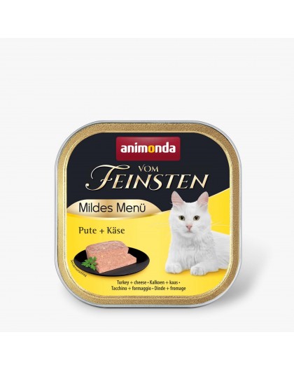 ANIMONDA Vom Feinsten Adult Mildes Menu Turkey with cheese - wet cat food - 100g