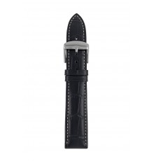 Leather strap 20 mm black Zeppelin