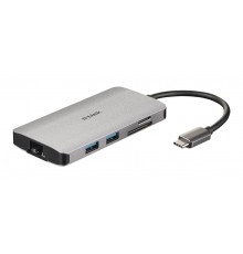 D-Link DUB-M810 - 8-in-1 USB-C Hub with HDMI/Ethernet/Card Reader/Power Delivery