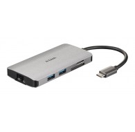 D-Link DUB-M810 - 8-in-1 USB-C Hub with HDMI/Ethernet/Card Reader/Power Delivery