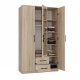 Topeshop ROMANA 120 SON L bedroom wardrobe/closet 6 shelves 3 door(s) Oak