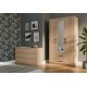 Topeshop ROMANA 120 SON L bedroom wardrobe/closet 6 shelves 3 door(s) Oak