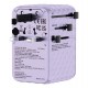 Verbatim Charge 'n' Travel 100W Universal Travel Adapter with retractable cable Purple