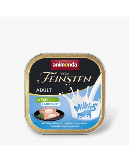 ANIMONDA Vom Feinsten Adult Milkies with Turkey and Milky Filling - Wet Cat Food - 100g