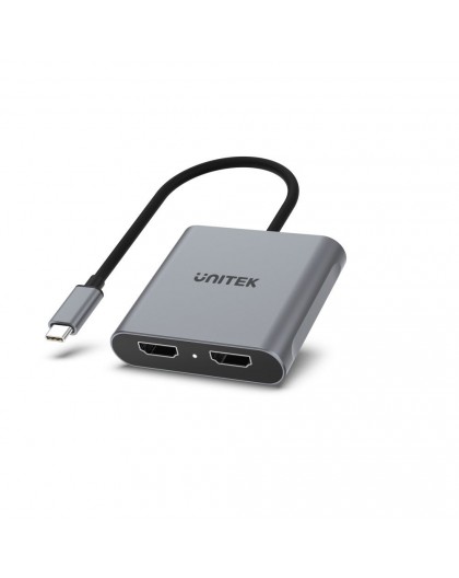 UNITEK ADAPTER USB-C, 2x HDMI, 4K@60HZ, MST, V1404B