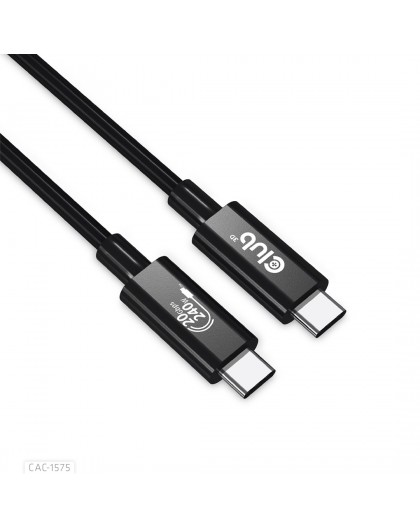 CLUB3D USB4 Gen2x2 Type-C Bi-Directional Cable 4K60Hz, Data 20Gbps, PD 240W(48V/5A) EPR M/M 2m