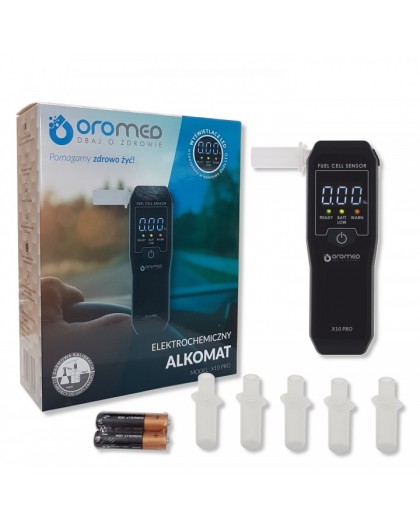 Oromed ALK_ORO-X10 PRO alcohol tester 0 - 4% 0.05% Black