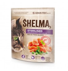 SHELMA Sterilised Salmon - dry cat food - 1,4kg