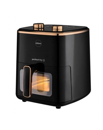 ELDOM FRITTA fat-free fryer capacity 5.0 l adjustable temp. clock 1500 W Single 5 L Stand-alone Hot air fryer Black