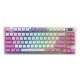 MSI FORGE GK600 TKL WIRELESS VIOLET keyboard Gaming USB + Bluetooth QWERTY UK English Pink, Violet, White