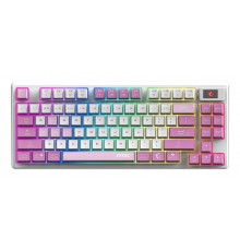 MSI FORGE GK600 TKL WIRELESS VIOLET keyboard Gaming USB + Bluetooth QWERTY UK English Pink, Violet, White