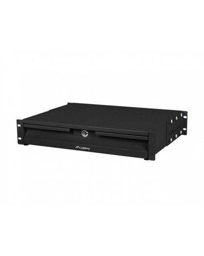 CABINET DRAWER 19" 2U 360MM BLACK LANBERG (2U/483X360MM LOAD CAPACITY UP TO 90KG, 4-POINT INSTALLATION)