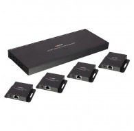 Lindy 70m Cat.6 4 Port HDMI 4K30 and IR Splitter Extender with Loop Out