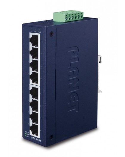 PLANET ISW-801T network switch Unmanaged L2 Fast Ethernet (10/100) Blue