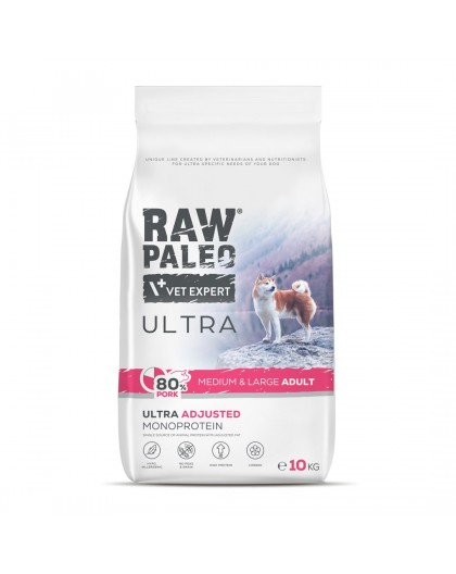 RAW PALEO Ultra Pork Medium & Large Adult - dry dog food - 10kg
