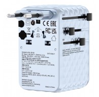 Verbatim Charge 'n' Travel 100W Universal Travel Adapter with retractable cable Blue