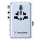 Verbatim Charge 'n' Travel 100W Universal Travel Adapter with retractable cable Blue
