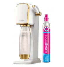 SodaStream Soda Maker ART White-Gold with PET Bottle 1L