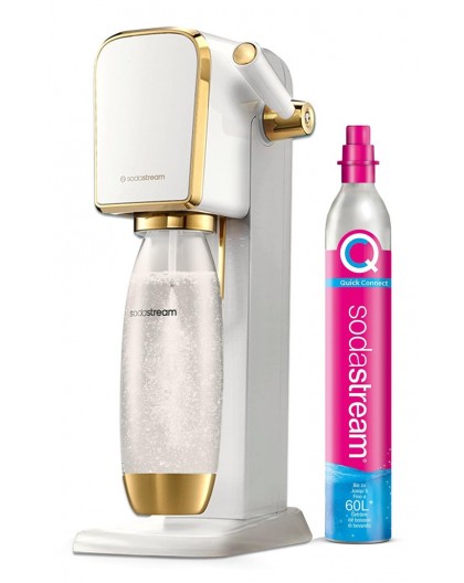 SodaStream Soda Maker ART White-Gold with PET Bottle 1L