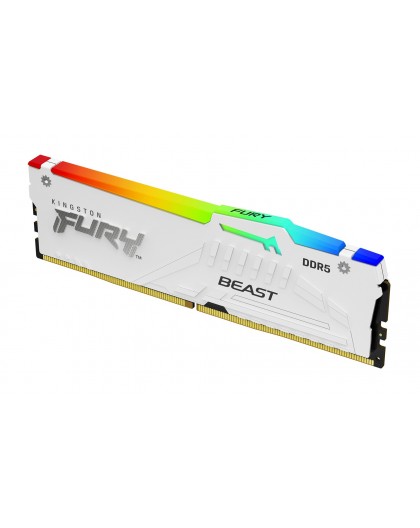Kingston Technology FURY Beast 16GB 6000MT/s DDR5 CL36 DIMM White RGB EXPO