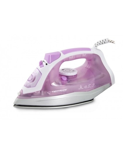 Esperanza EHI004 iron Dry & Steam iron Ceramic soleplate 2400 W Purple, White