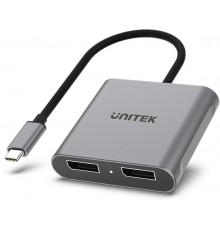Unitek V1404A Adapter USB-C na 2x port DP 1.4 8K 60Hz