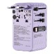 Verbatim Charge 'n' Travel 70W 2C retractable Universal Travel Adapter Purple