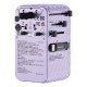 Verbatim Charge 'n' Travel 70W 2C retractable Universal Travel Adapter Purple