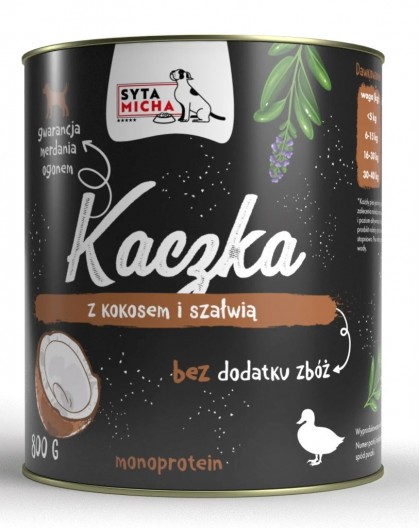 SYTA MICHA Duck with coconut and sage - wet dog food - 800g