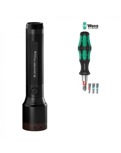 Ledlenser P6R core flashlight + WERA set