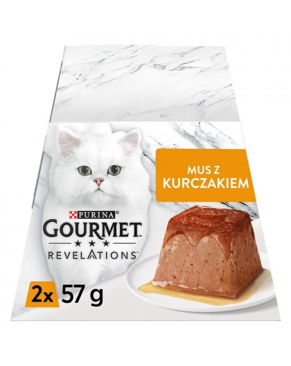PURINA Gourmet Revelations Mousse with chicken in sauce - wet cat food - 2x57g