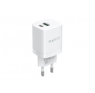 Havit UC30 EU - GaN two-port travel charger 33 W, white