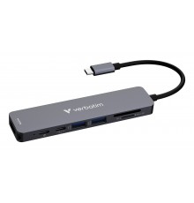 Verbatim USB-C Essentials Multiport Hub 7 ports: HDMI, USB-C, USB-C 3.2 Gen 1, 2 x USB-A 3.2 Gen 1, SD & microSD